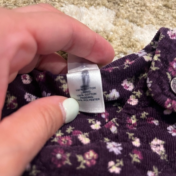 Vintage Baby Gap Floral Corduroy Romper - 18/24M - Picture 9 of 13
